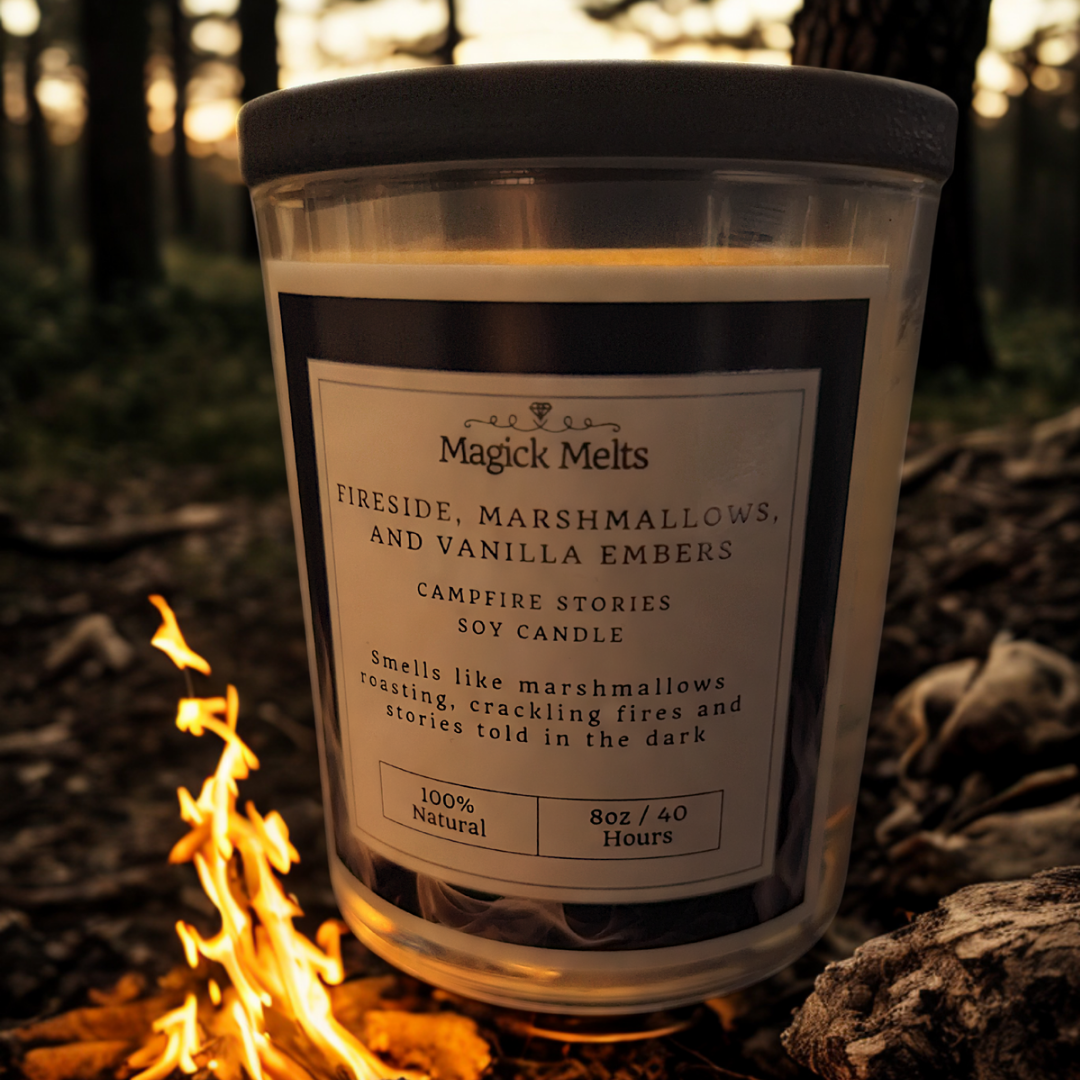 Fireside, Marshmallows, and Vanilla Embers "Campfire Stories" Soy Wax Candle