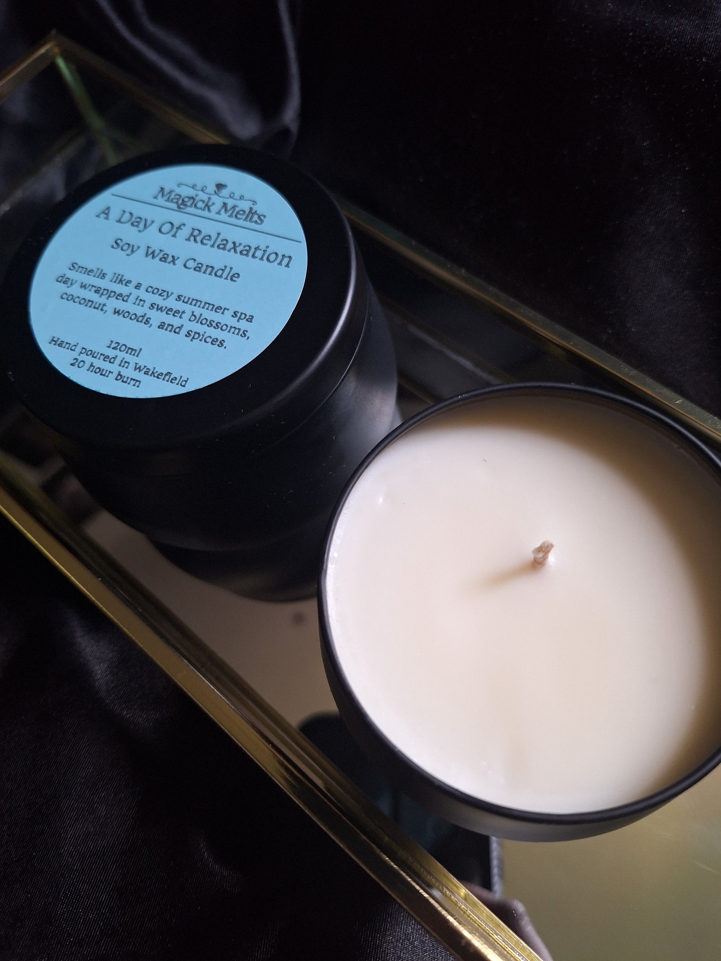 A Day of Relaxation "Day Court" Inspired Mini Candle
