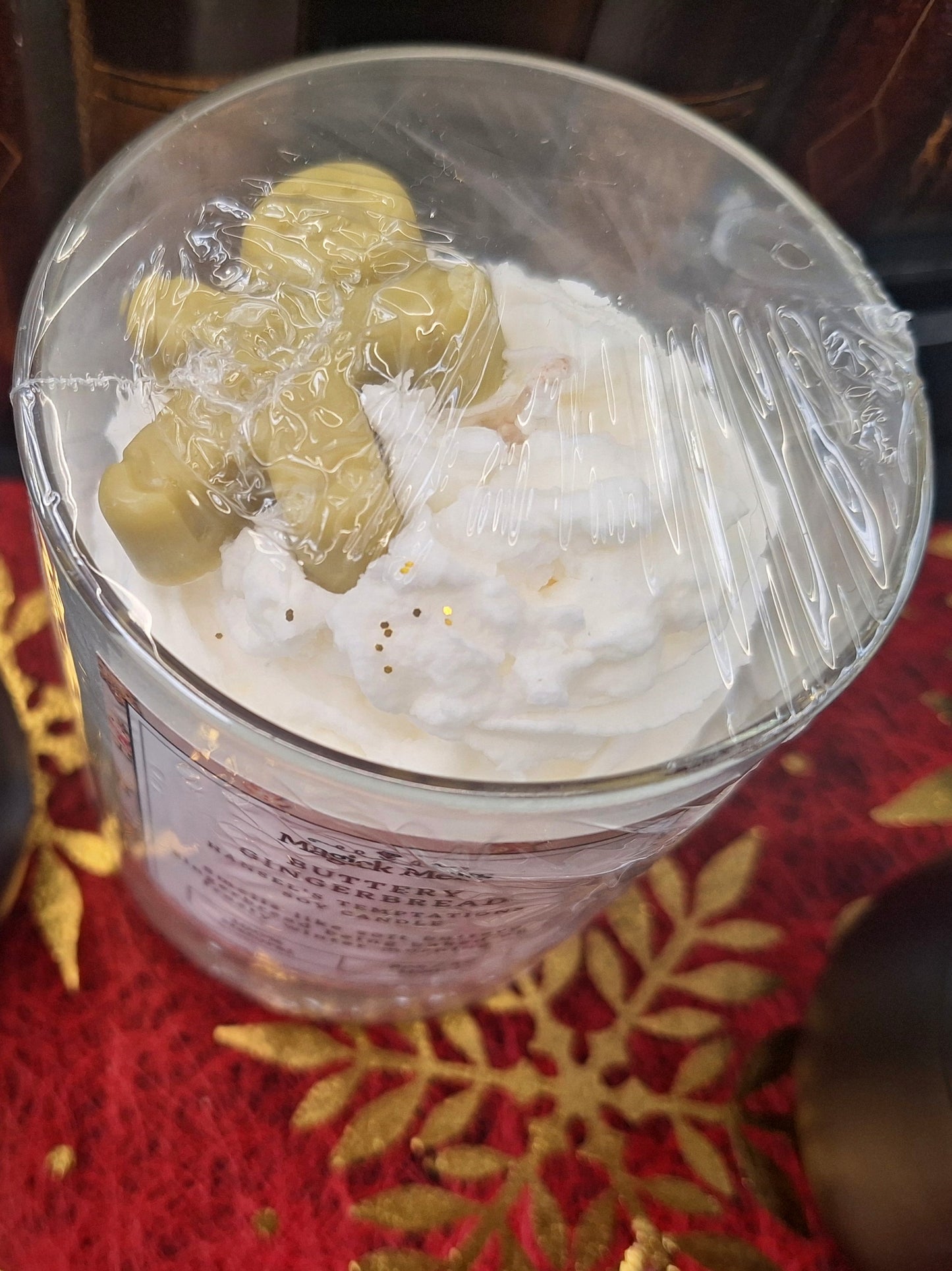 Buttery Gingerbread "Hansel's Temptations" Christmas Candle. Whipped Soy Wax.