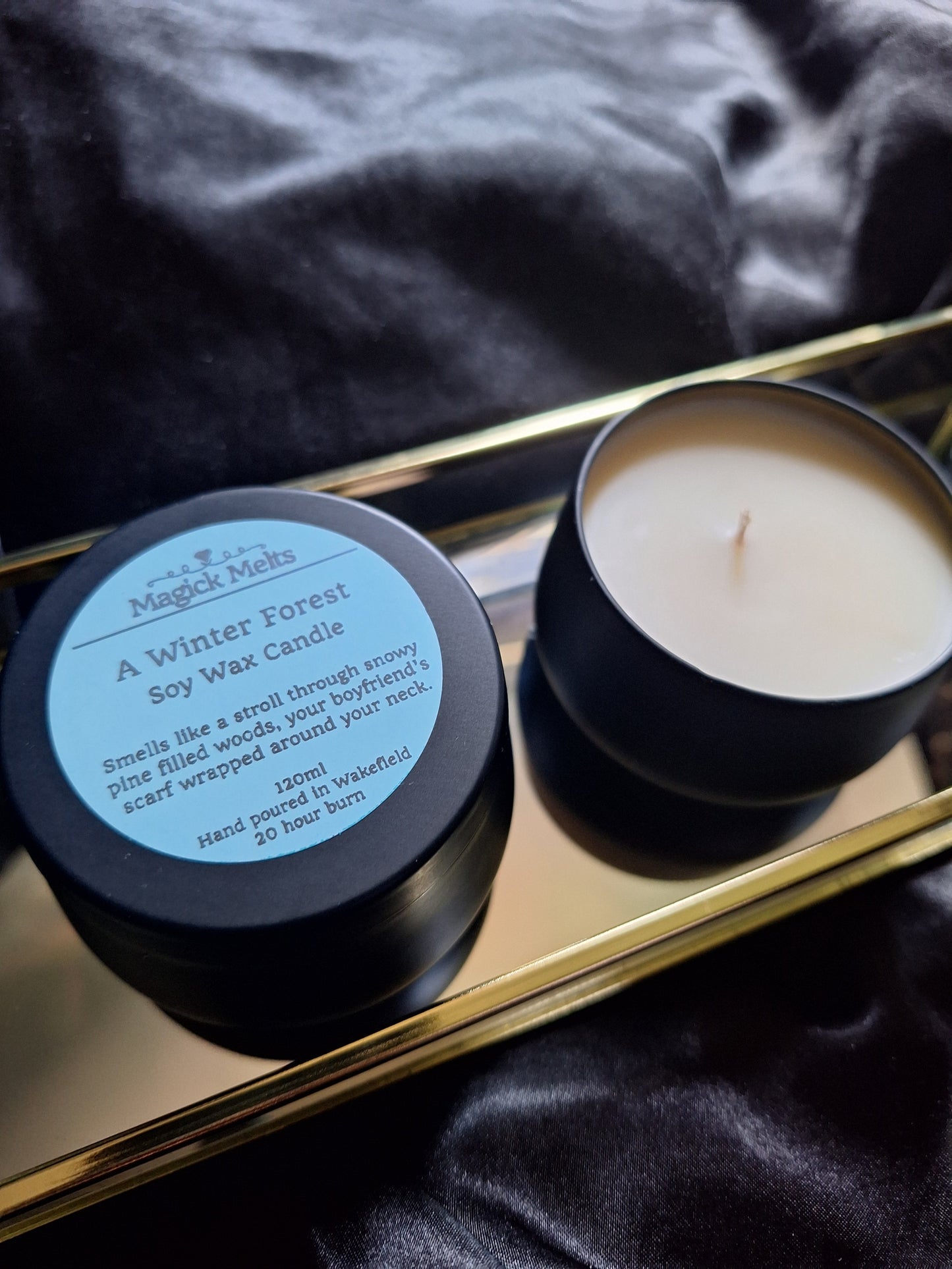A Winter Forest "Winter Court" Inspired Mini Candle