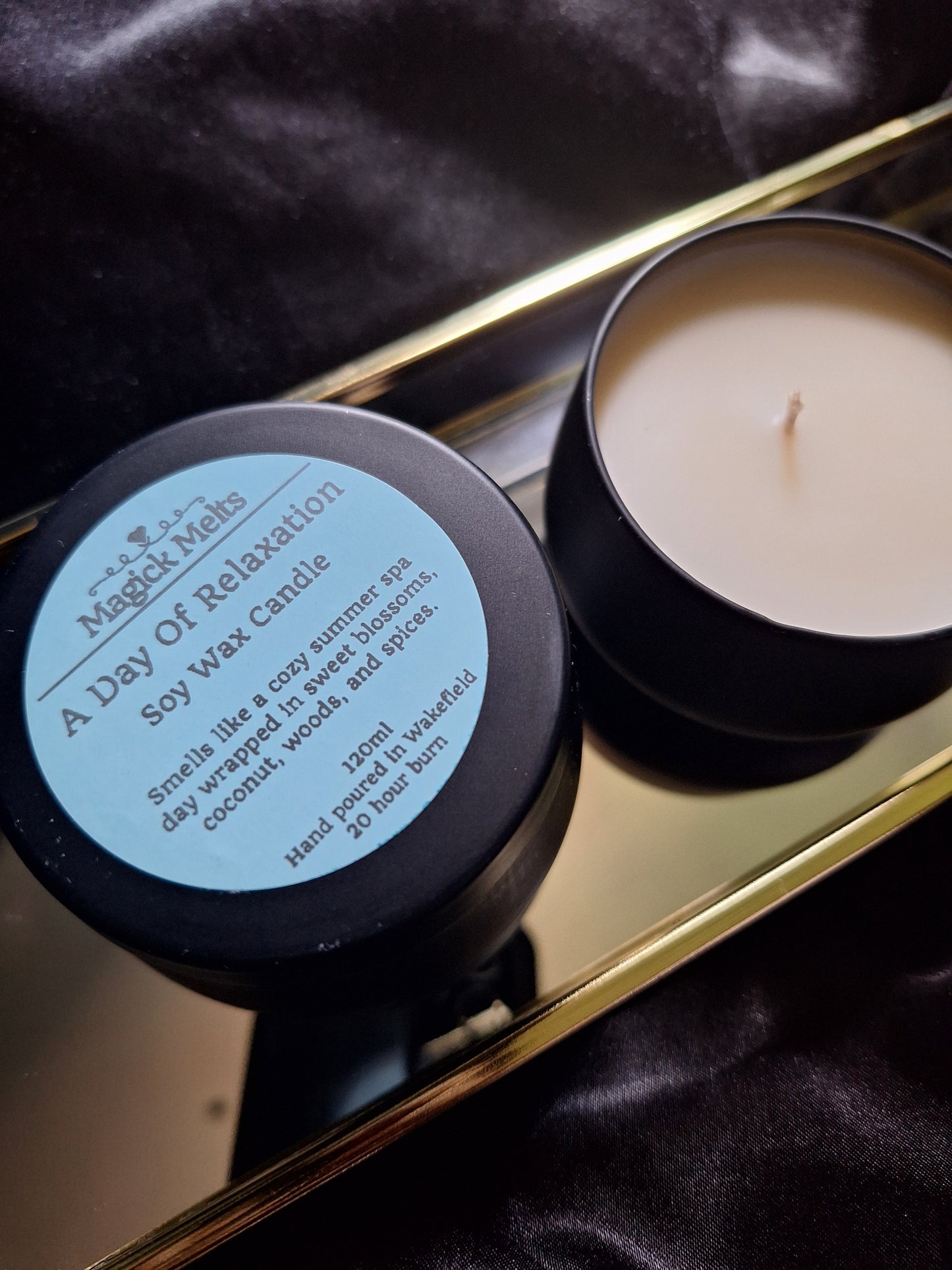 A Day of Relaxation "Day Court" Inspired Mini Candle