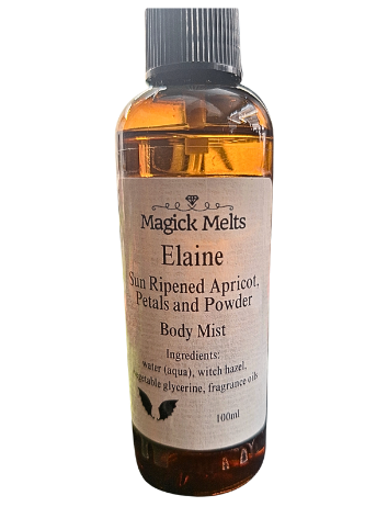 Sun Ripened Apricot, Petals, and Powder "Elaine" (fiction inspired) Body Mist