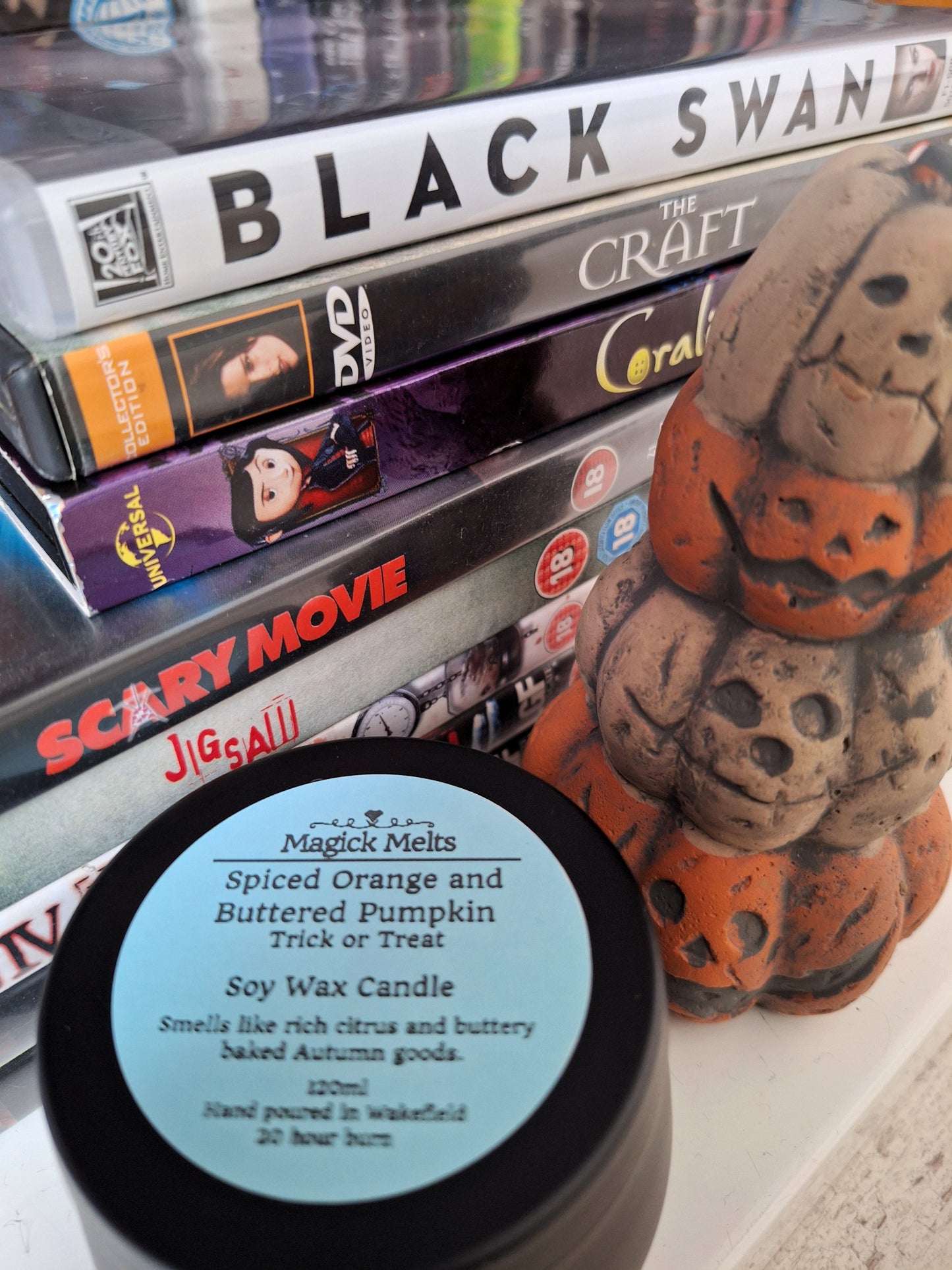 Spiced Orange and Buttered Pumpkin "Trick Or Treat" Soy Wax Candle