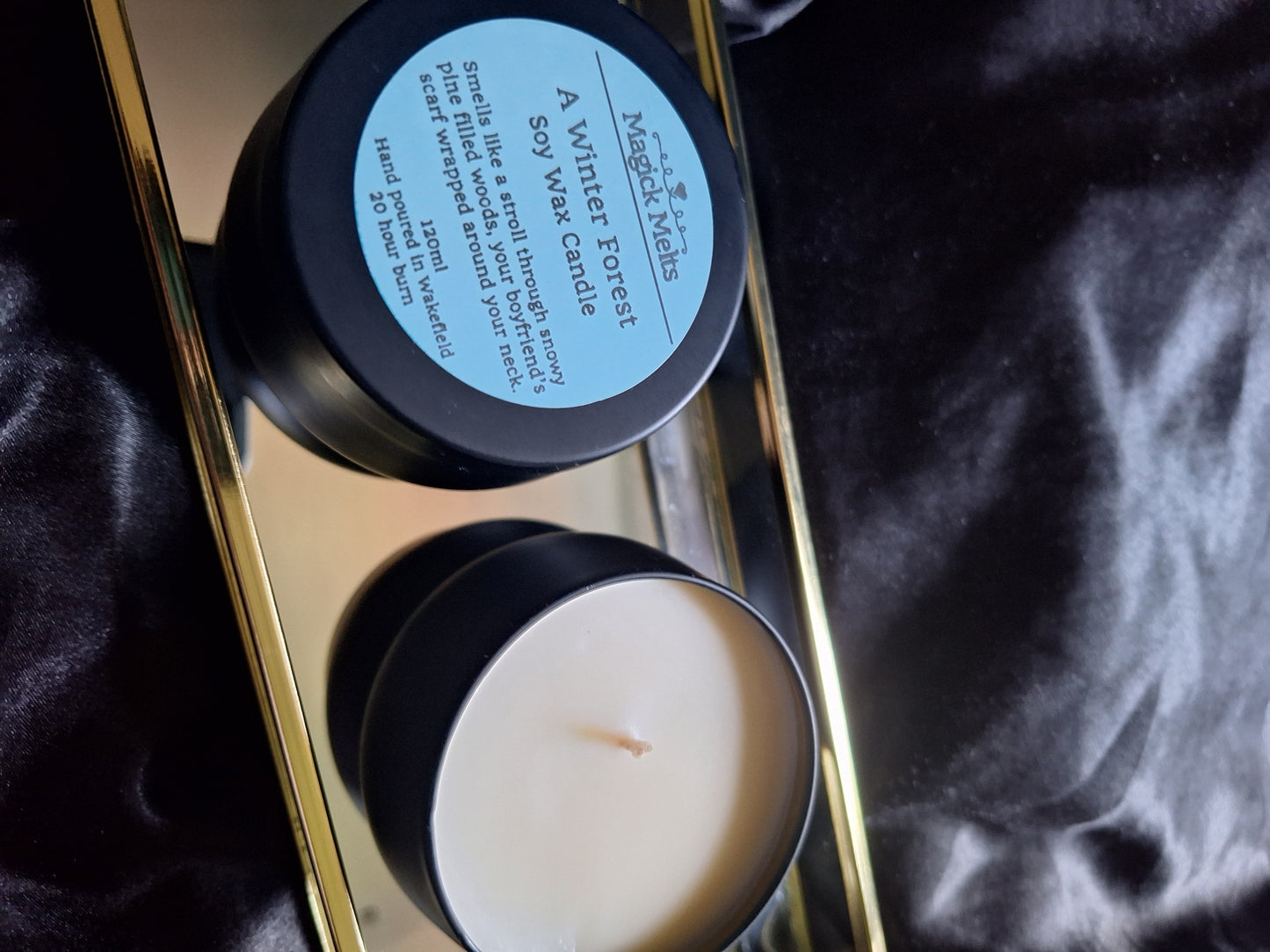 A Winter Forest "Winter Court" Inspired Mini Candle