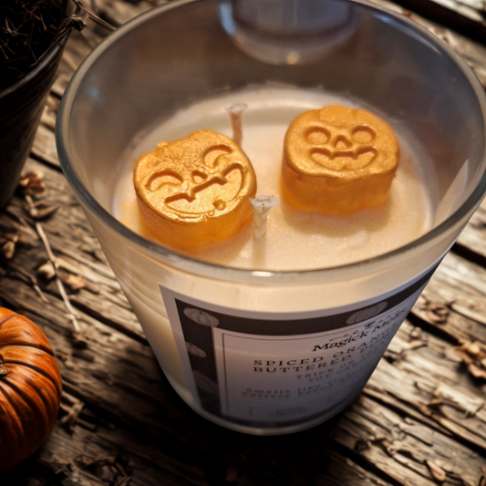 Spiced Orange and Buttered Pumpkin "Trick Or Treat" Soy Wax Candle