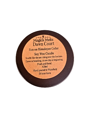 Sun on Himalayan Cedar "Dawn Court" Inspired Mini Candle
