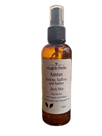 Jasmine, Saffron, and Amber "Amren" (fiction inspired) Body Mist