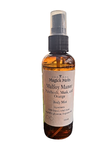 Patchouli, Musk and Orange "Malfoy Manor" (fiction inspired) Body Mist