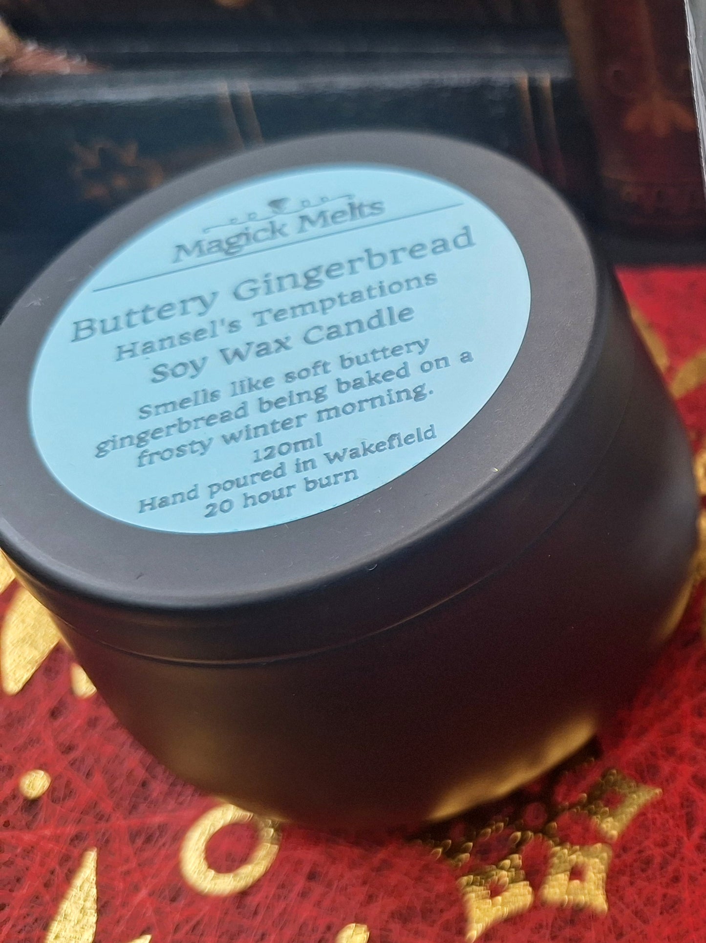 Buttery Gingerbread "Hansel's Temptations" Christmas Candle. Whipped Soy Wax.