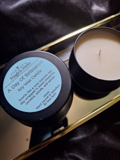 A Day of Relaxation "Day Court" Inspired Mini Candle