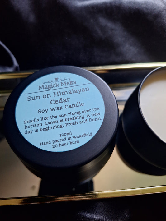 Sun on Himalayan Cedar "Dawn Court" Inspired Mini Candle