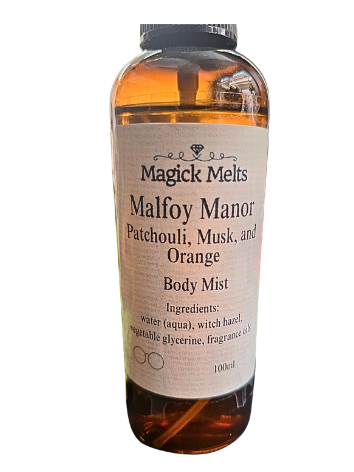 Patchouli, Musk and Orange "Malfoy Manor" (fiction inspired) Body Mist