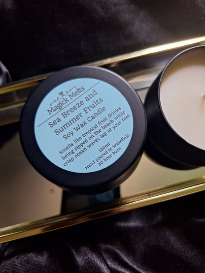 Sea Breeze and Summer Fruits "Summer Court" Inspired Mini Candle