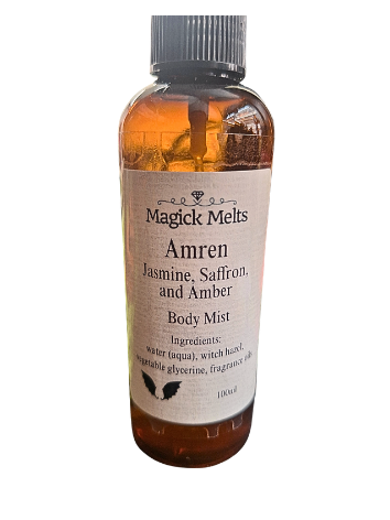 Jasmine, Saffron, and Amber "Amren" (fiction inspired) Body Mist